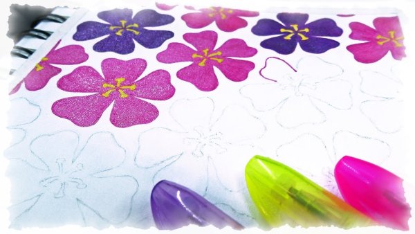 Рисунок гелевыми блестками