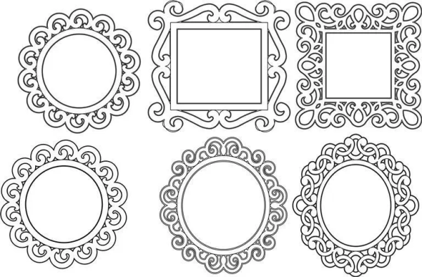 Векторные рамки для зеркала