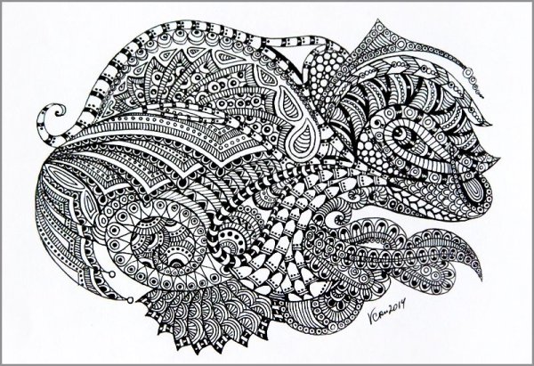 Узоры гелевой ручкой