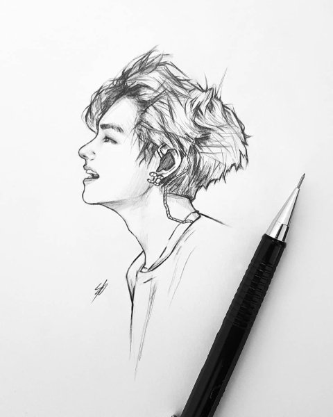 Скетчи БТС Тэхен