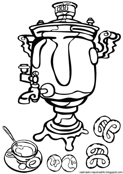 Самовар рисунок