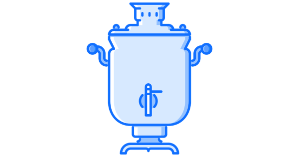 Самовар трафарет