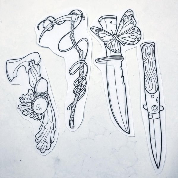 Кельтский кинжал тату