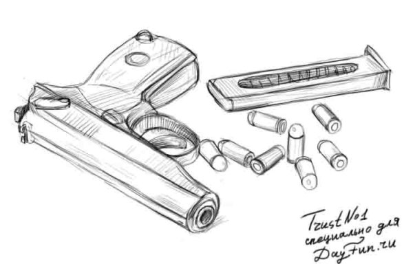 Пистолет карандашом
