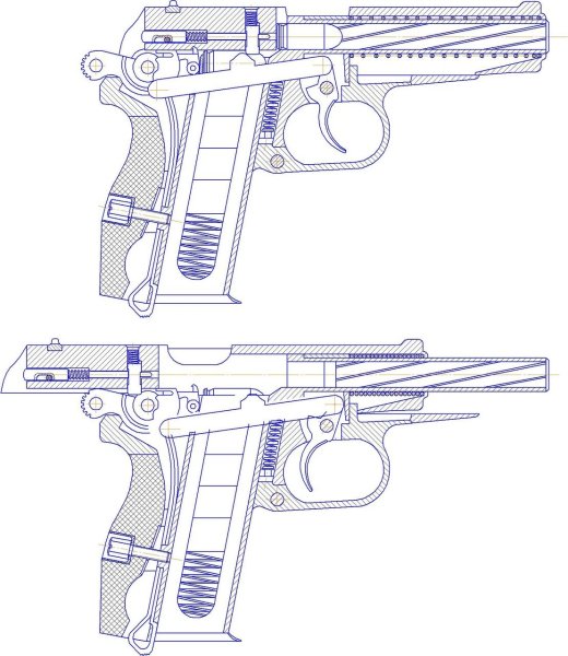 Пистолет Макарова чертеж