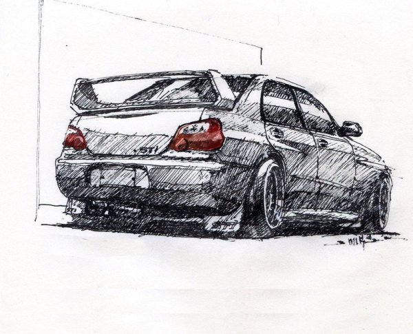 Митсубиси Лансер рисунок