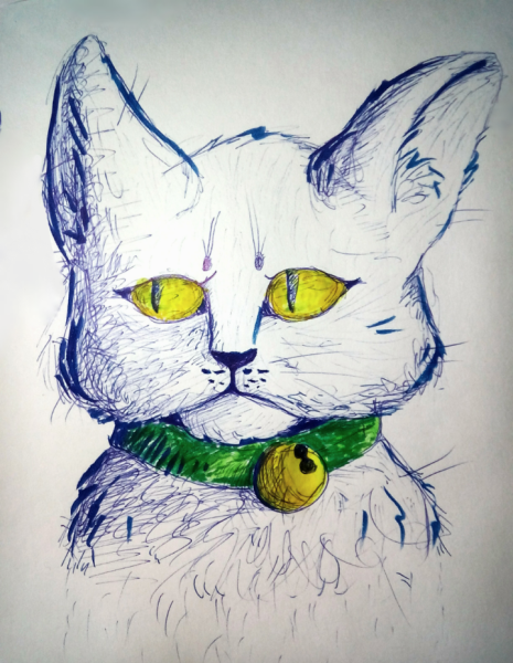 Ручка с котиком