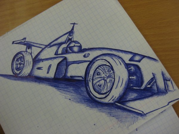 Рисунки машин в тетради в клетку