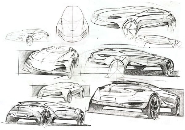Скетчи автомобилей ручкой