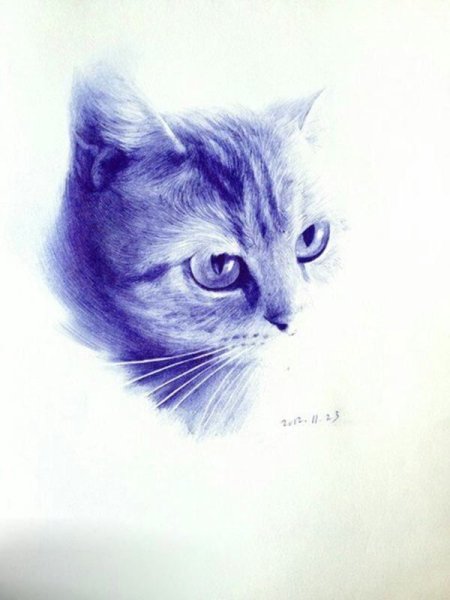 Ручка с котиком