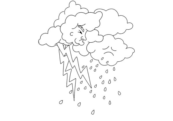 Грозовая туча раскраска
