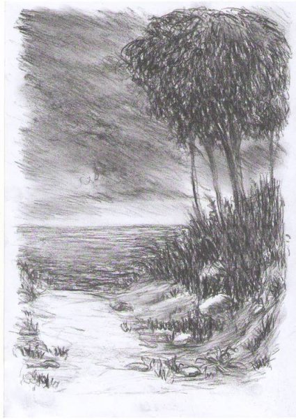 Гроза рисунок карандашом