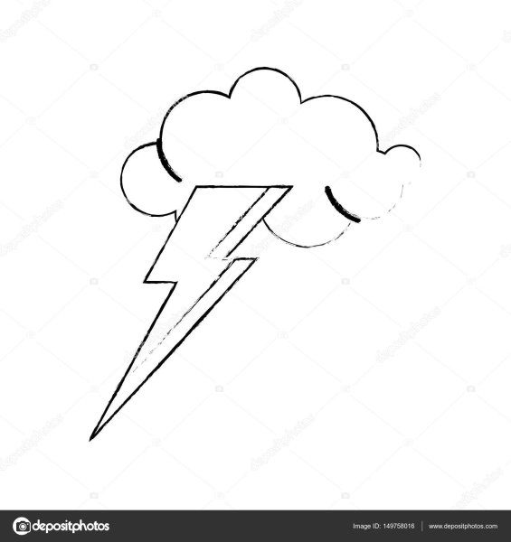 Тучка с молнией для детей