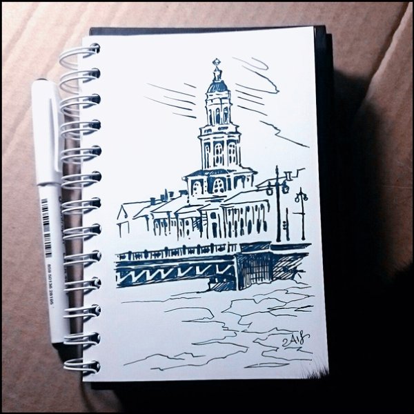 Скетчбук город