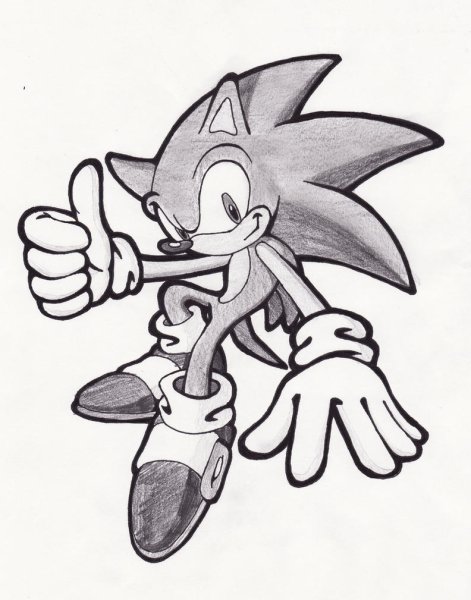 Соник тату эскиз