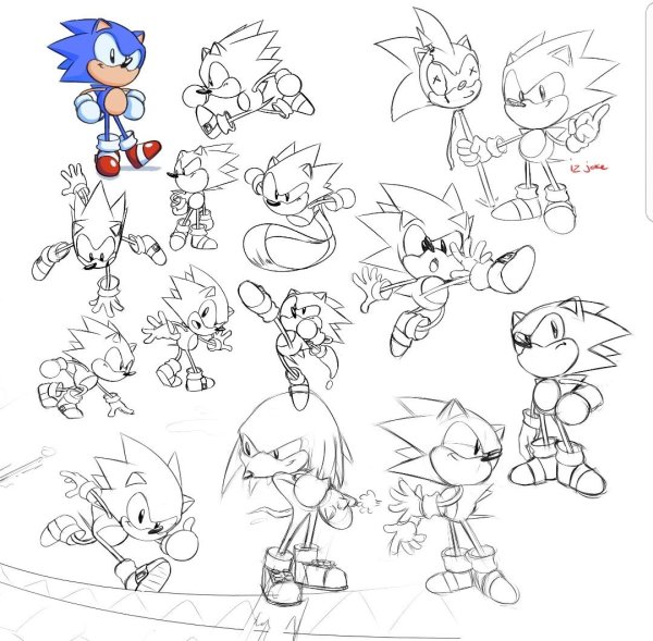 Наброски Соник Мания