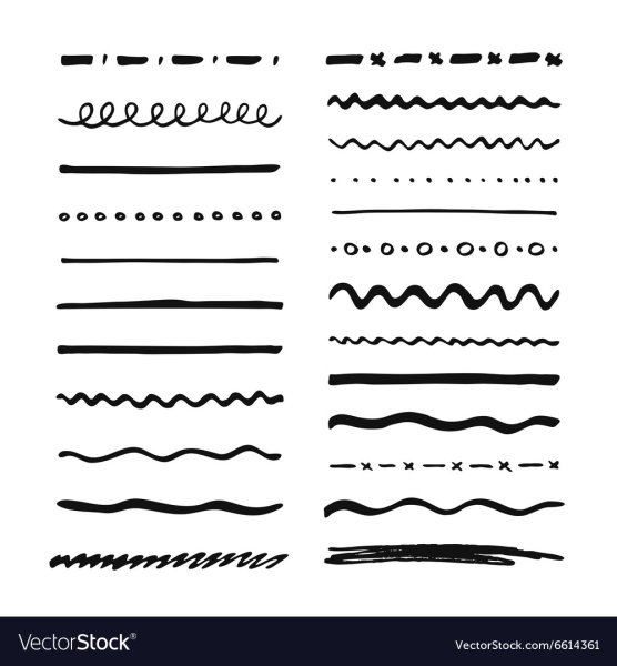 Различные типы линий в рисовании