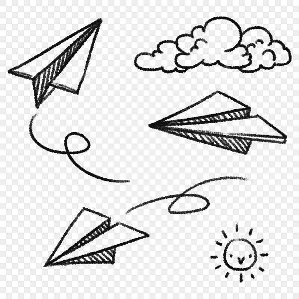 Бумажный самолет Графика