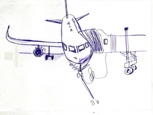 Бумажный самолет ручкой