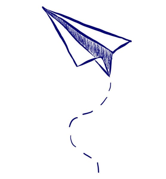 Самолет нарисованный ручкой