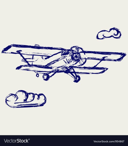 Бумажный самолет скетч рисунок