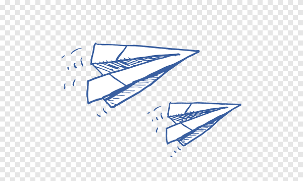 Бумажный самолетик одной линией