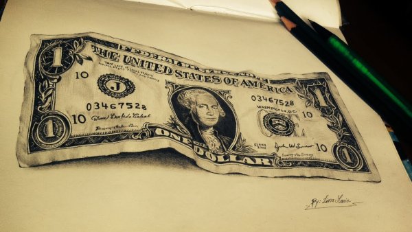 Рисунок денег для срисовки