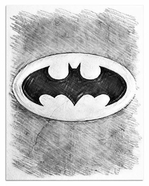 Логотип Бэтмена скетч