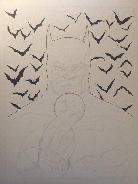 Рок рисование Бэтмена