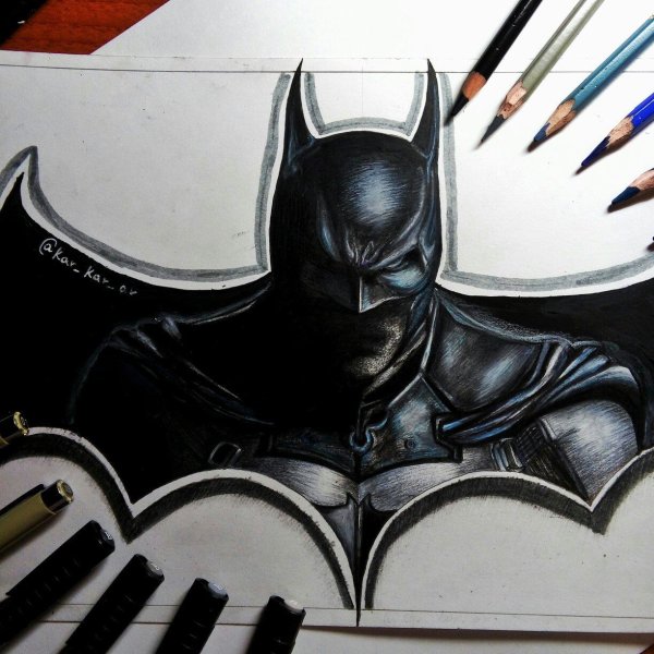 Бэтмен рисунок карандашом