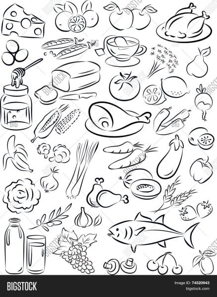 Трафарет продукты