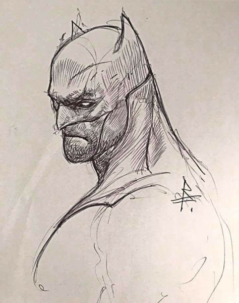 Рисование скетч Бэтмен