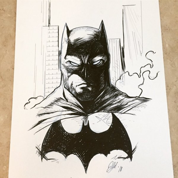 Лицо Бэтмена рисунок