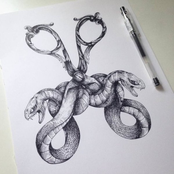 Срисовки карандашом для скетчбука животные