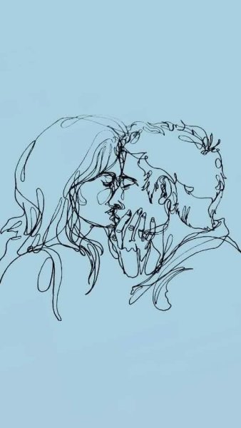 Поцелуй набросок