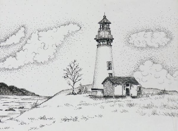 Маяк рисунок для срисовки