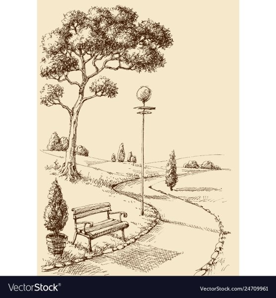 Ландшафт карандашом