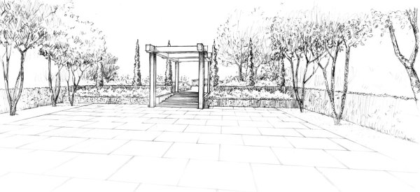 Эскиз сквера парка