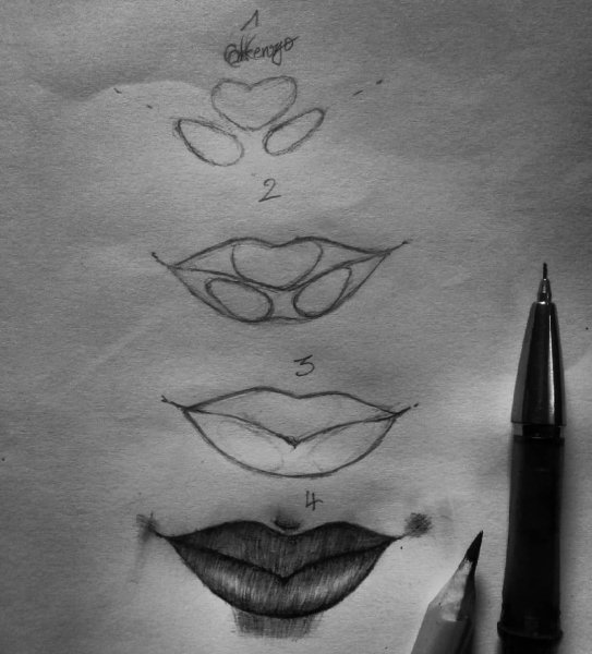 Губы ручкой