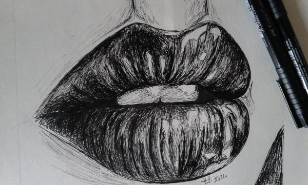 Губы рисунок