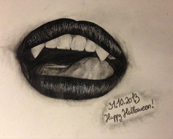 Черные губы нарисованные