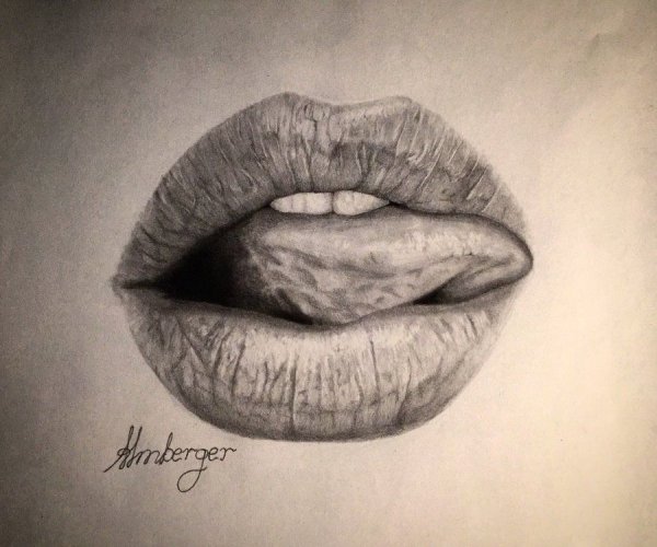 Губы ручкой