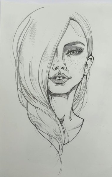 Портрет гелиевой ручкой