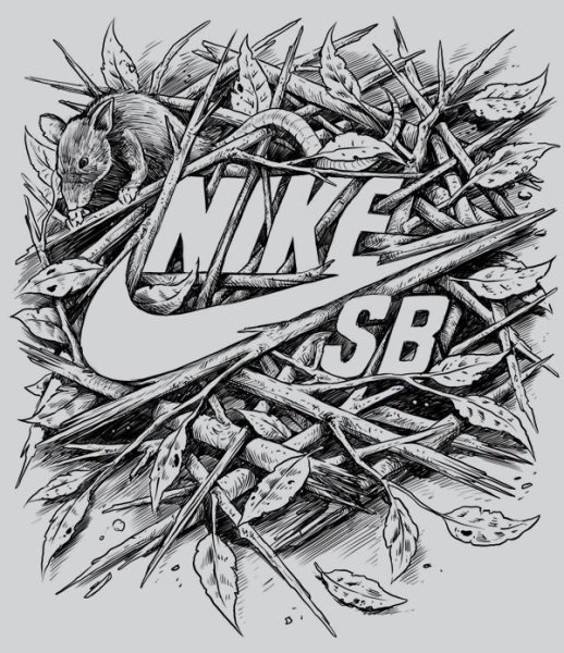 Тату найк эскиз