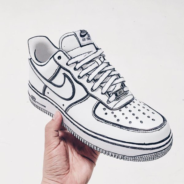 Nike Air Force кастом маркером