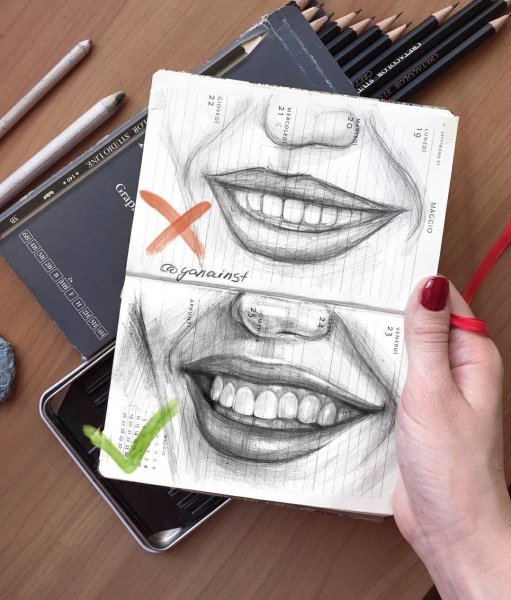 Улыбка зарисовка