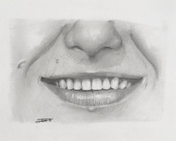 Губы карандашом мультяшные