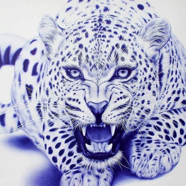 Морда леопарда арт