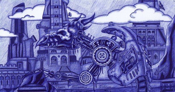 Арт гелевой ручкой