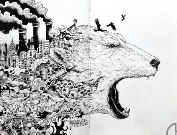 Фантастические рисунки ручкой